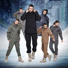 TAD армейский Софтшелл на открытом воздухе мужские толстовки водонепроницаемые спортивные армейские акулы кожа охотничья одежда набор военная куртка+ брюки набор