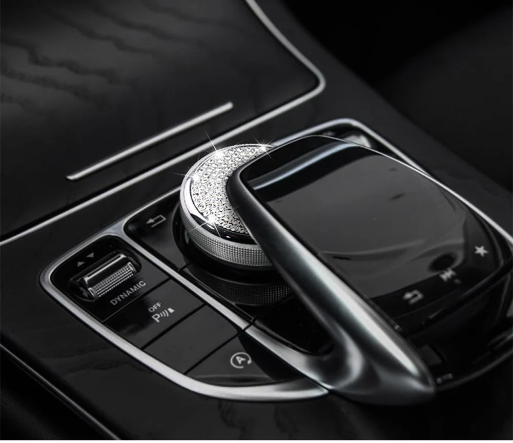 Автомобильный Центр управления мышь мультимедийная Кнопка регулировки Алмазная крышка Накладка для Mercedes Benz C E GLC класс W205 W213 X253 Новинка