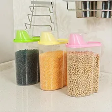 Пластиковый Кухонный Контейнер для хранения зерновых зерен, зерен, риса, кухонный органайзер для хранения, кухонный пищевой контейнер для хранения
