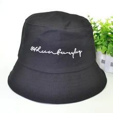 Буквы панамка с вышивкой для мужчин wo мужчин harajuku Хип Хоп Кепка Боб трендовые дорожные складные шапки для рыбака Повседневная Панама