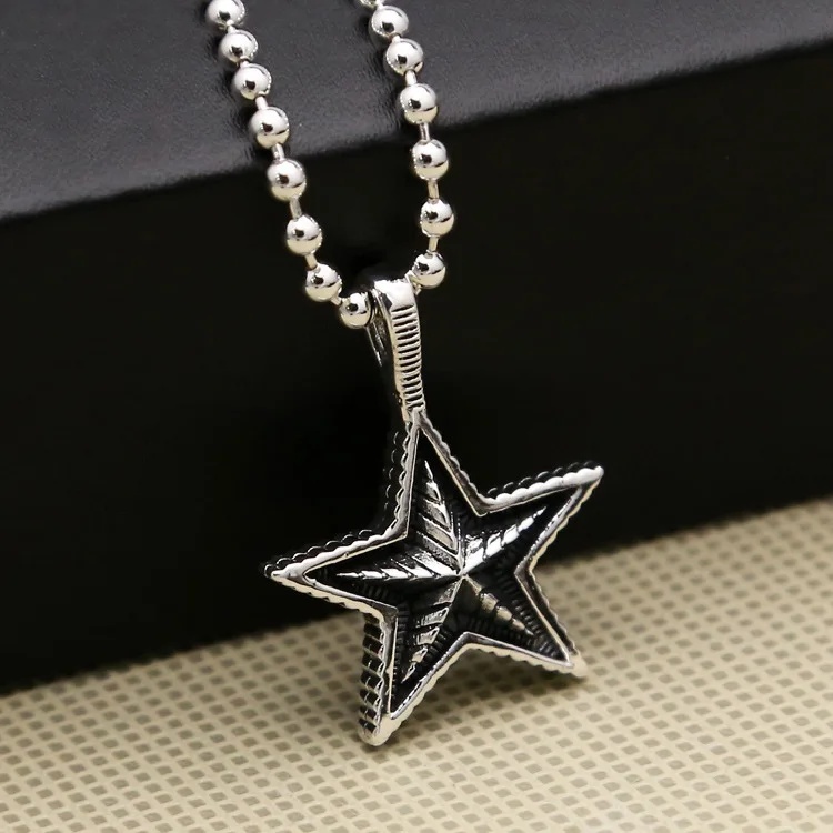 

2019 Sale Asg Choker Necklace Wholesale S925 Sterling Cody Asian Punk Pentagon Pendant Lady Taiyin With Korean Version Of Small