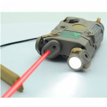 

Tactical Military Airsoft AN/PEQ-15 Battery Box Laser Red Dot Laser with White LED Flashlight and IR Lens