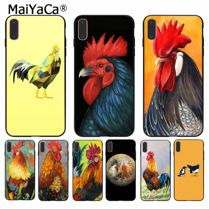 

MaiYaCa Animal chicken Coque Shell Phone Case for Apple iPhone 8 7 6 6S Plus X XS MAX 5 5S SE XR Cellphones