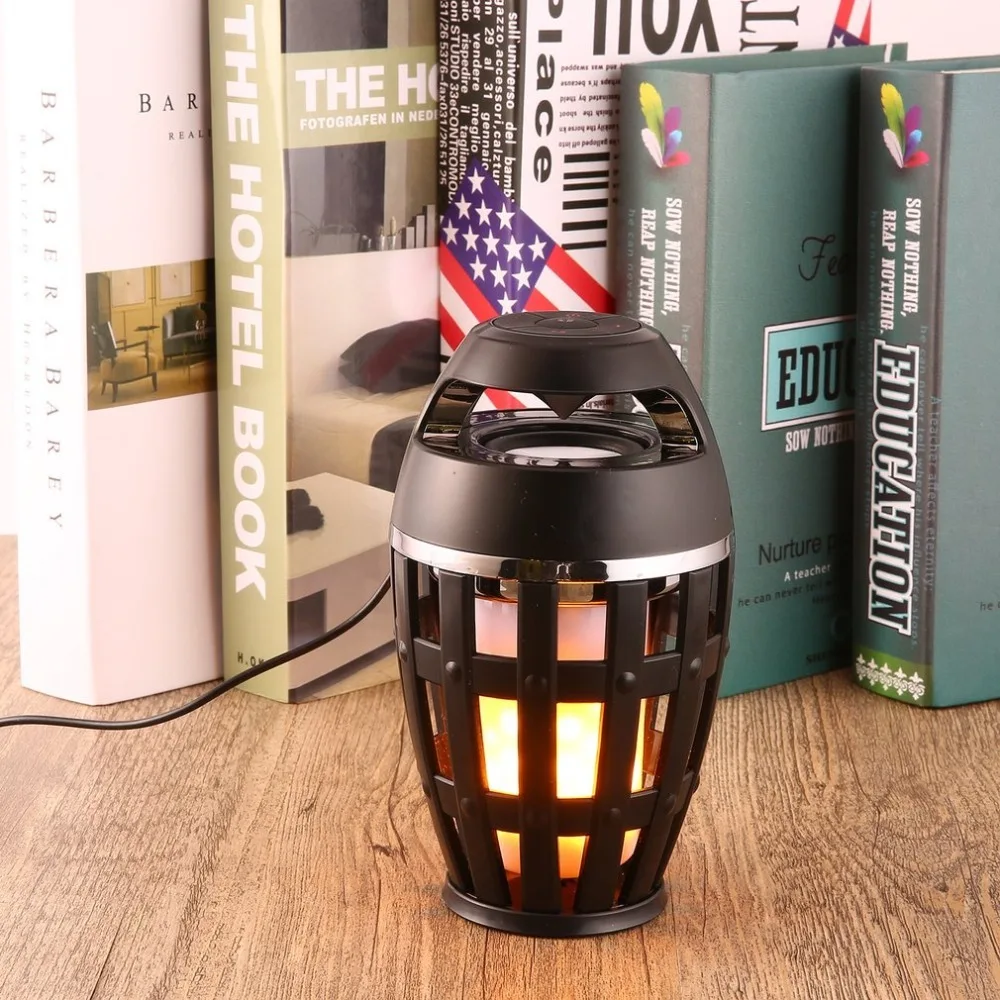 LED Torch Light Flickering Flame Atmosphere Lamp Bluetooth Speaker