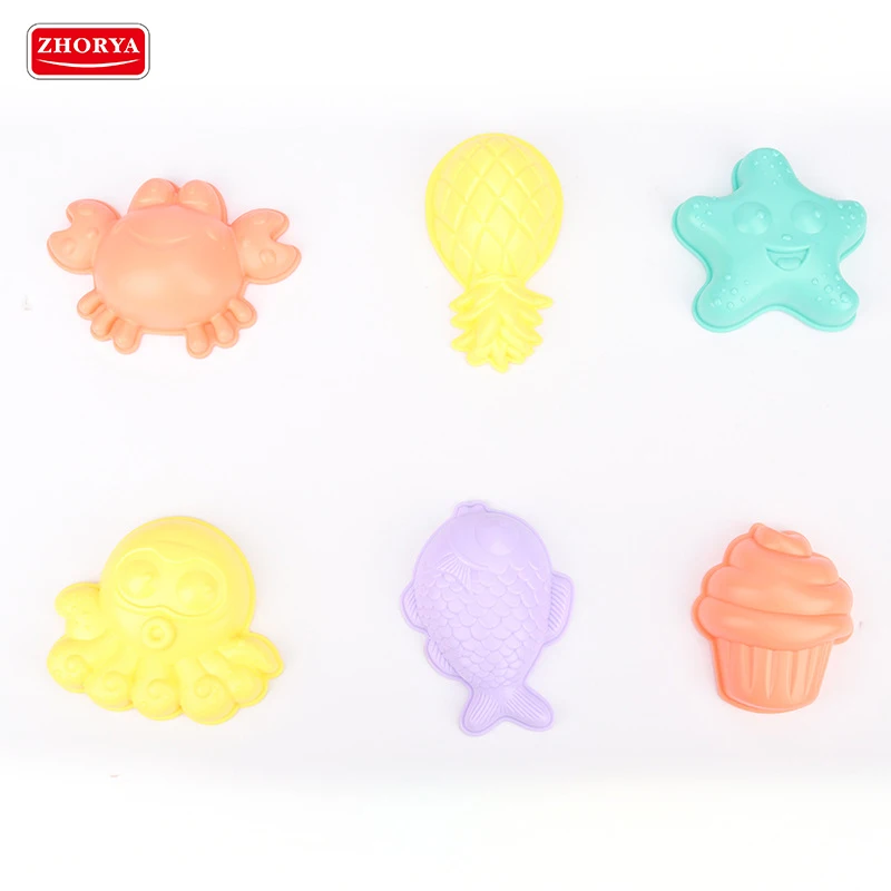 

Zhorya 6PCS Kids Sand Beach Toys Crab Fish Eight Claw Fish Simulation Models Fun Playing Sand Toys For Kids Gift