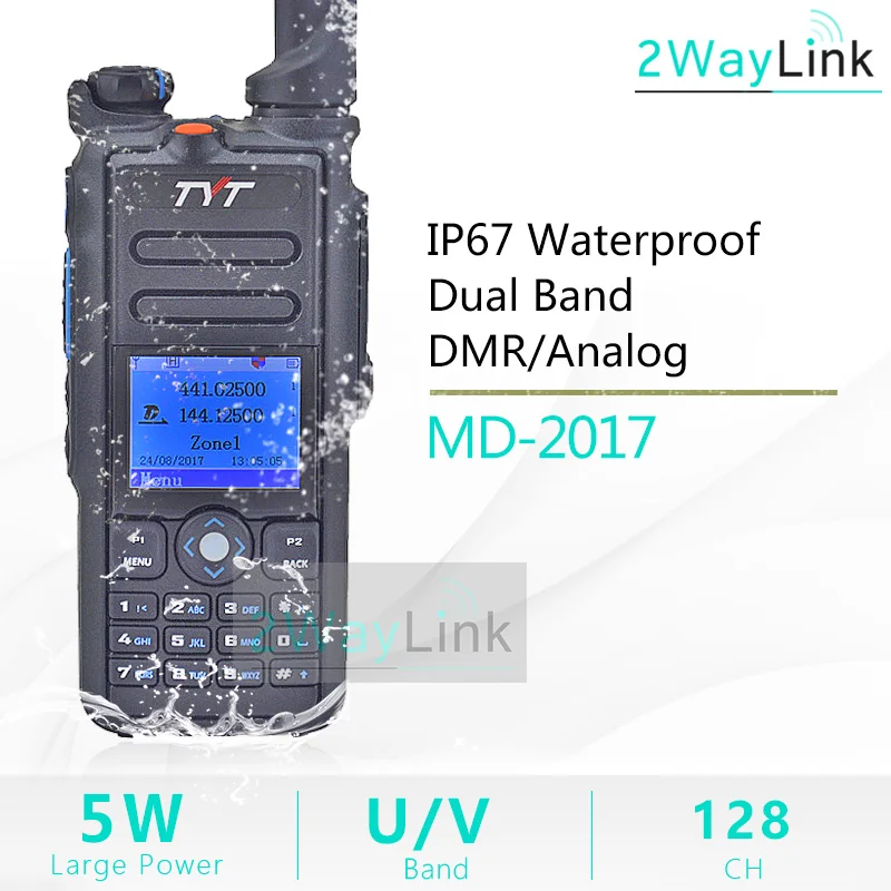 The Best Waterproof IP67 DMR Radio Dual Band TYT MD 2017 DMR Walkie
