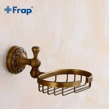 

FRAP Wall Mounted Soap Dish Soap Holder Box Full Copper Retro Case Soap Basket With Holder Bathroom Accessories Pratos Y18023