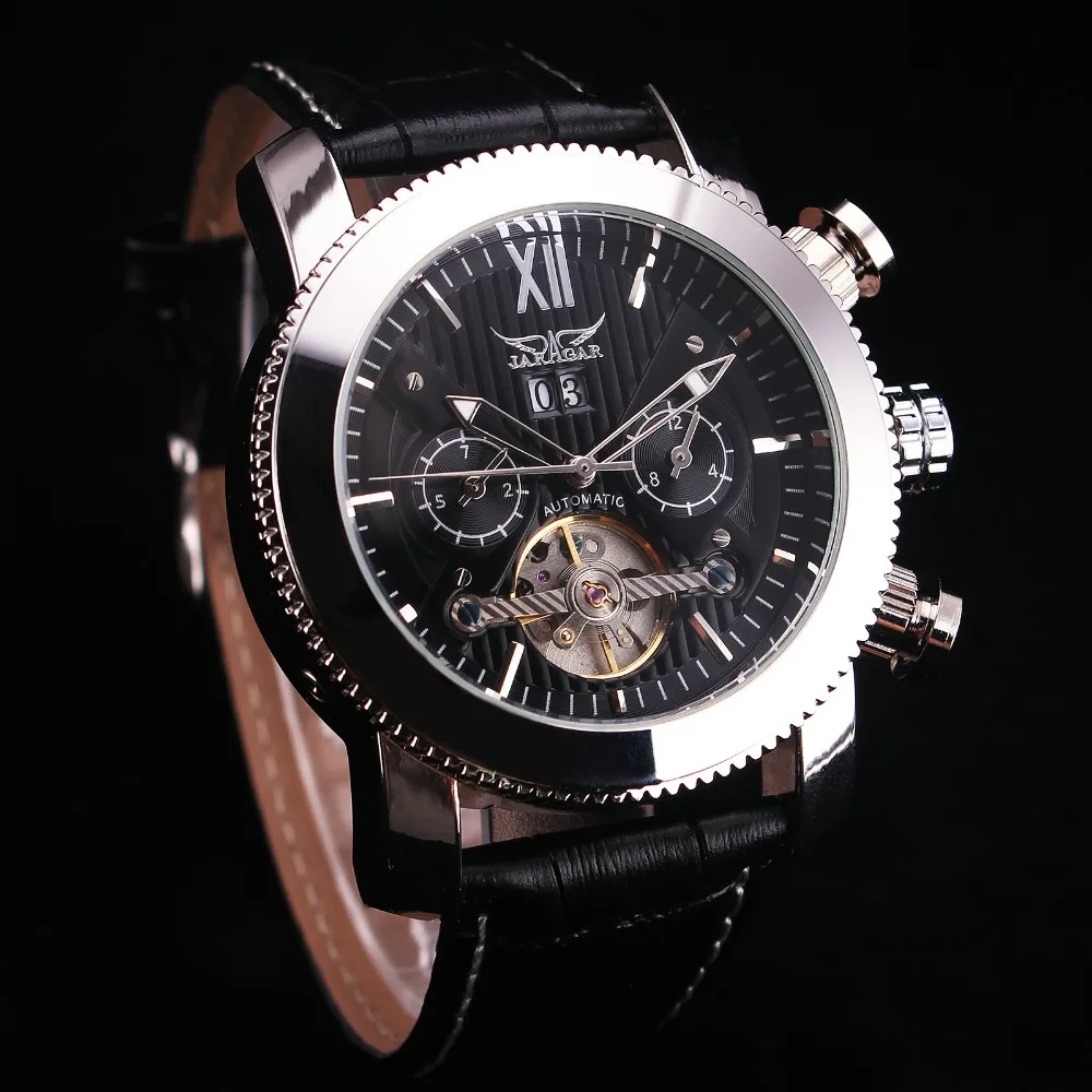 Leather Tourbillon Multi-function Watch
