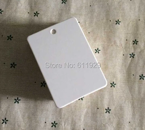 

free shipping 500 pcs a lot blank white 350 gsm paper tags 4.2x6cm/baking swing tag/garment hang tag/gift packing labels print