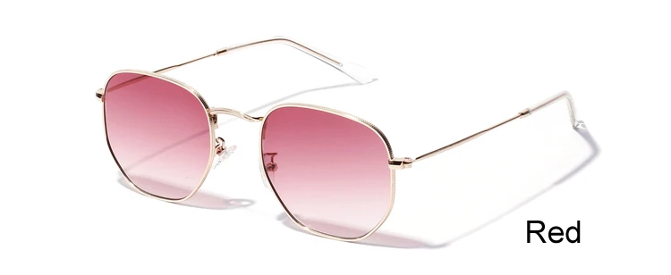 Ralferty, шикарные женские квадратные круглые солнцезащитные очки, женские градиентные солнцезащитные очки для женщин, золотая металлическая оправа, очки для женщин, X1314 - Цвет линз: Красный