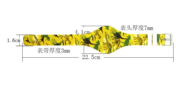 Ультра-тонкий сенсорный силиконовый динозавр светодиодные электронные часы мультфильм детский студенческий подарок