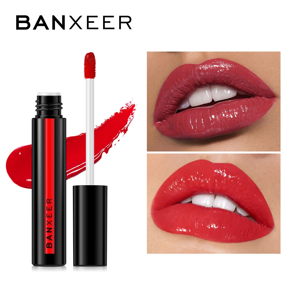 BANXEER блеск для губ увлажняющий 8 цветов Жидкий блеск для губ Макияж ослепляющий цвет водяная помада лак без матового для макияжа, косметика для губ