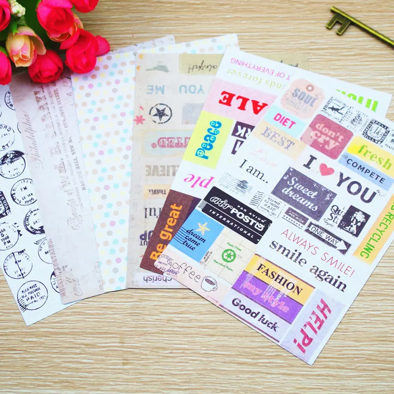

New 2019 Diy Photo Album Corner Stamp Sticker Handmade Vintage Postmark Letter Decoration Scrapbooking Stickers 6pc A Lot
