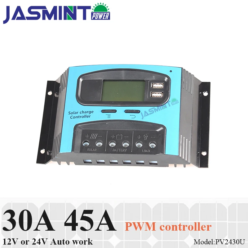 

30A 40A 12/24V IP32 auto work PWM 3stage charging SOLAR charge controller with Humanized LCD display or off-grid solar system