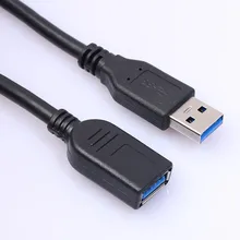 500 шт. USB 3.0 мужчин и женщин Дата кабель adpeter 2 м 6ft супер Скорость черный для PC ноутбук