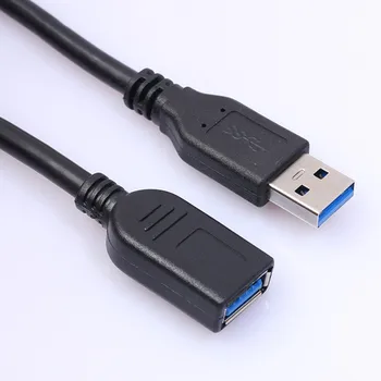 

500pcs usb 3.0 male to female date cable adpeter 2m 6ft Super Speed Black for pc notebook