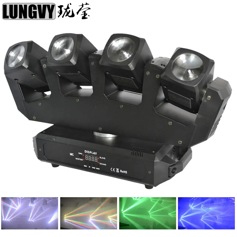 

Free Shipping New 4X10W Led Moving Head Beam Light For Disco Stage Club