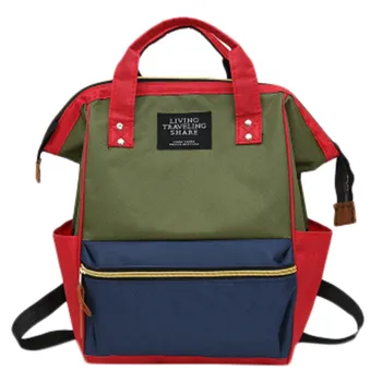 

Backpack Living Travelling Share Unisex Solid Backpack School Travel Bag Double Shoulder Bag Zipper Bag 2020