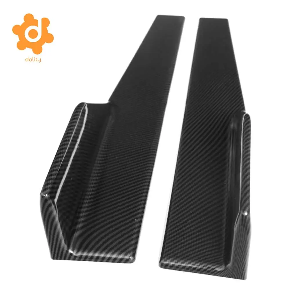 2pcs 45cm Car Sedan Side Skirts Strake Extension Splitter Moulding Universal