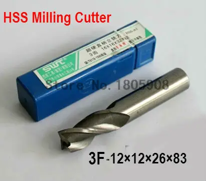 

Free delivery 3 slot 5PCS M12.0 high speed steel straight shank vertical milling cutter milling cutter of end milling cutter
