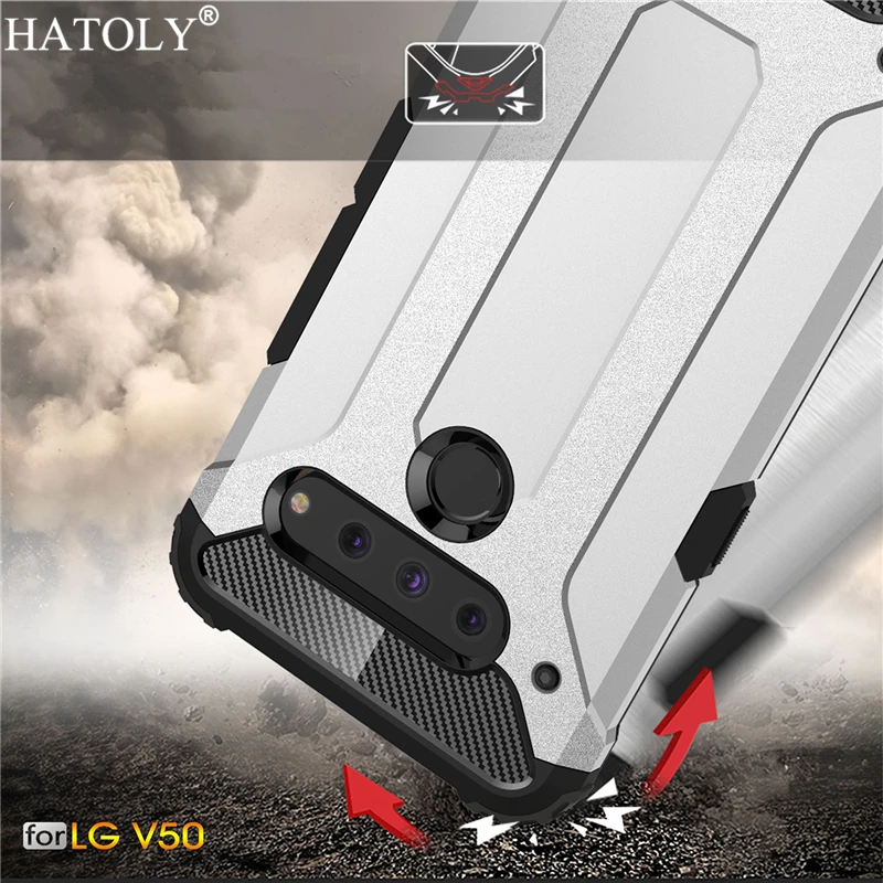 

For LG V50 ThinQ Case Silicone Rubber Armor Shell Protective Hard PC Phone Case For LG V50 ThinQ Cover For LG V50 ThinQ 5G