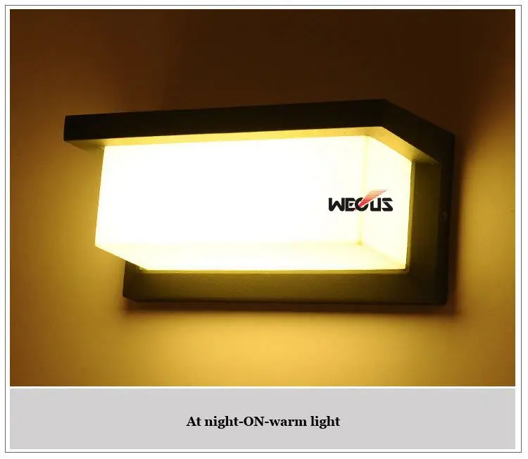 Наружный светодиодный настенный светильник, наружный водонепроницаемый настенный светильник, алюминиевый сплав, настенный квадратный настенный светильник