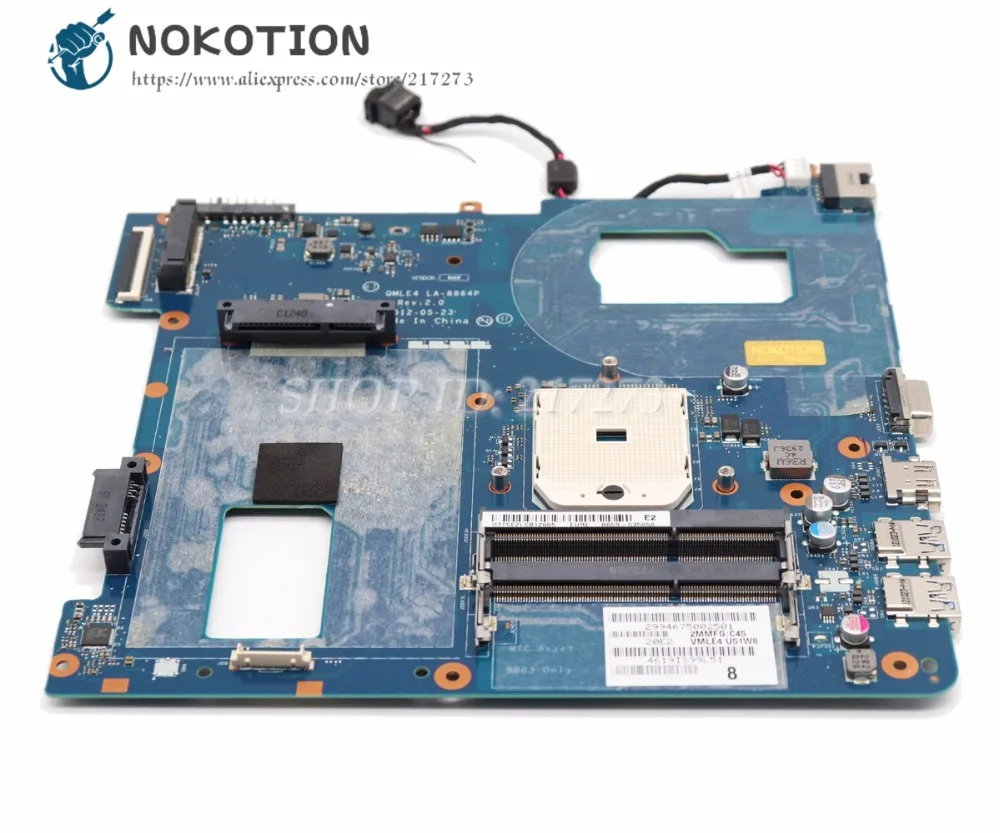 NOKOTION для samsung NP365 NP365E5C NP355V5C Материнская плата ноутбука QMLE4 LA-8864P BA59-03399A BA59-03565A основная плата DDR3