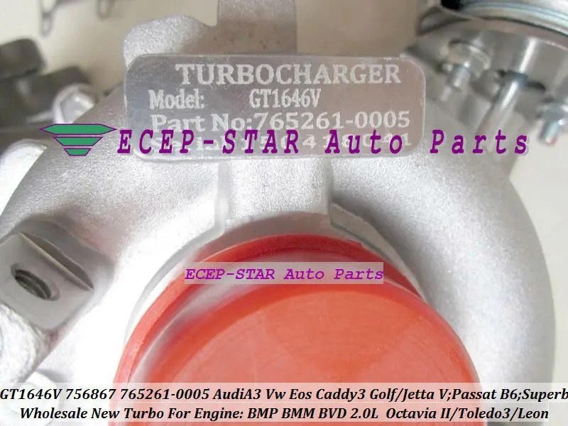GT1646V 756867 765261 756867-0003 765261-0005 Turbo Turbocharger For AUDI A3 VW Golf Jetta Passat B6 Superb Octavia 2 Toledo 3 Leon BMP BMM BVD 2.0L TDI (7)