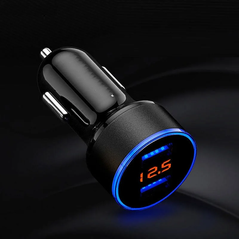 3.1A Dual USB Car Charger LED Display Universal Dual USB Universal Phone Car-Charger Cigarette Socket Lighter (1)