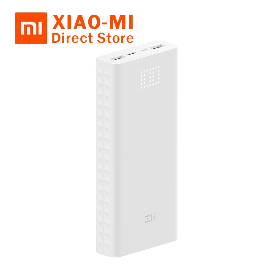 

Original Xiaomi ZMI Power Bank 20000mAh QC3.0 QB821 Portable Charging Power Digital Display Dual USB 20000mAh Power Bank