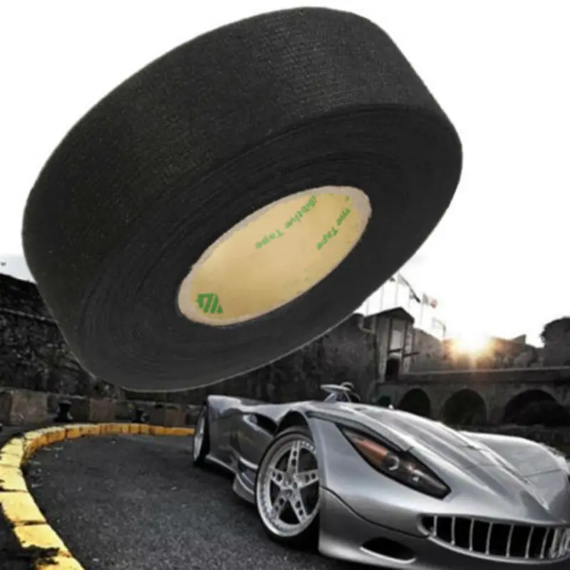 25mm x15m Adhesive Flannel Fabric Cloth Tape Cable Harness Wiring For Car Auto