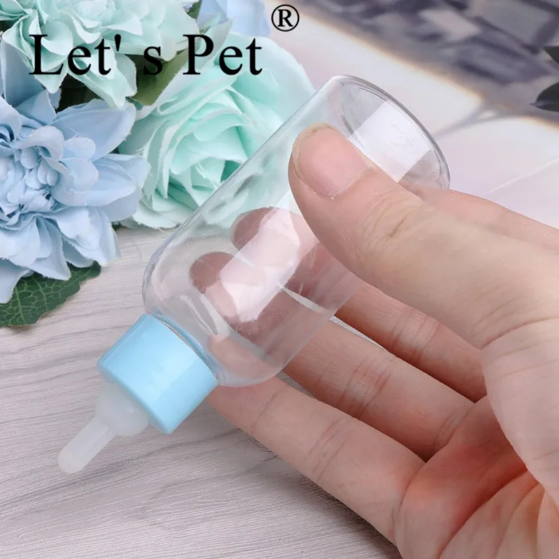 

60ML Puppy Kitten Feeding Bottle Pet Dog Cat Bady Nursing Water Milk Feeder with Cleaning Brush