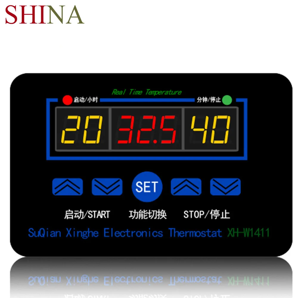 

SHINA Smart Electronics LED Digital Temperature Controller DC 220V/12V10A Thermostat Control Switch with Waterproof Sensor