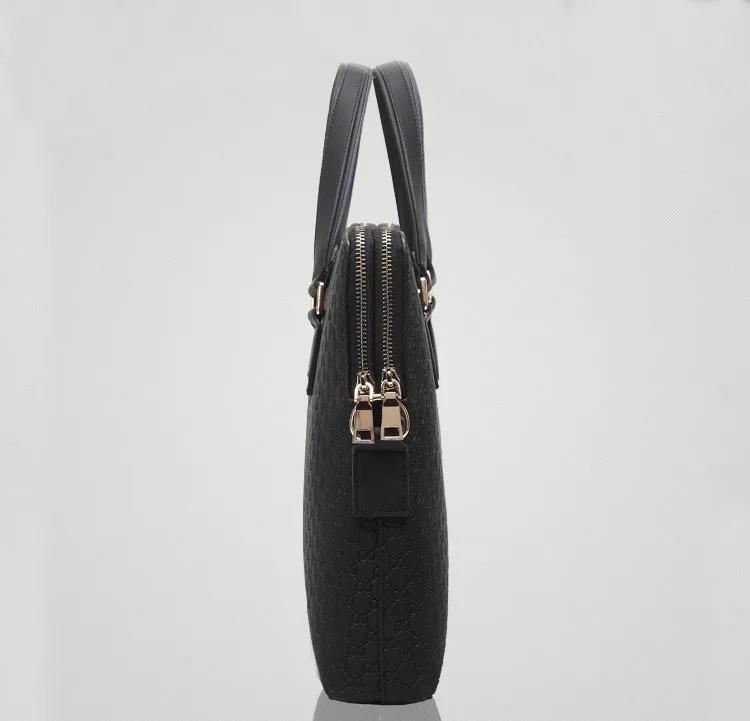 BJYL Новая мужская кожаная сумка портфель бизнес сечение плечо диагональ синий/черный кожаный Мужской 14 "ноутбук посланник сумка