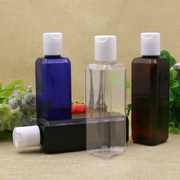 

wholesale 100ml empty transparent plastic lotion bottle,100ml PET liquid medicine container,square plastic PET cosmetic bottles