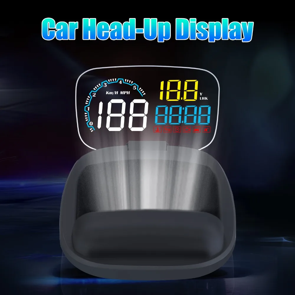 

Car Speedometer OBD2 HUD Head-up Display On-board Computer OBD II Fuel Consumption Clear Error Code Temp Overspeed Warning