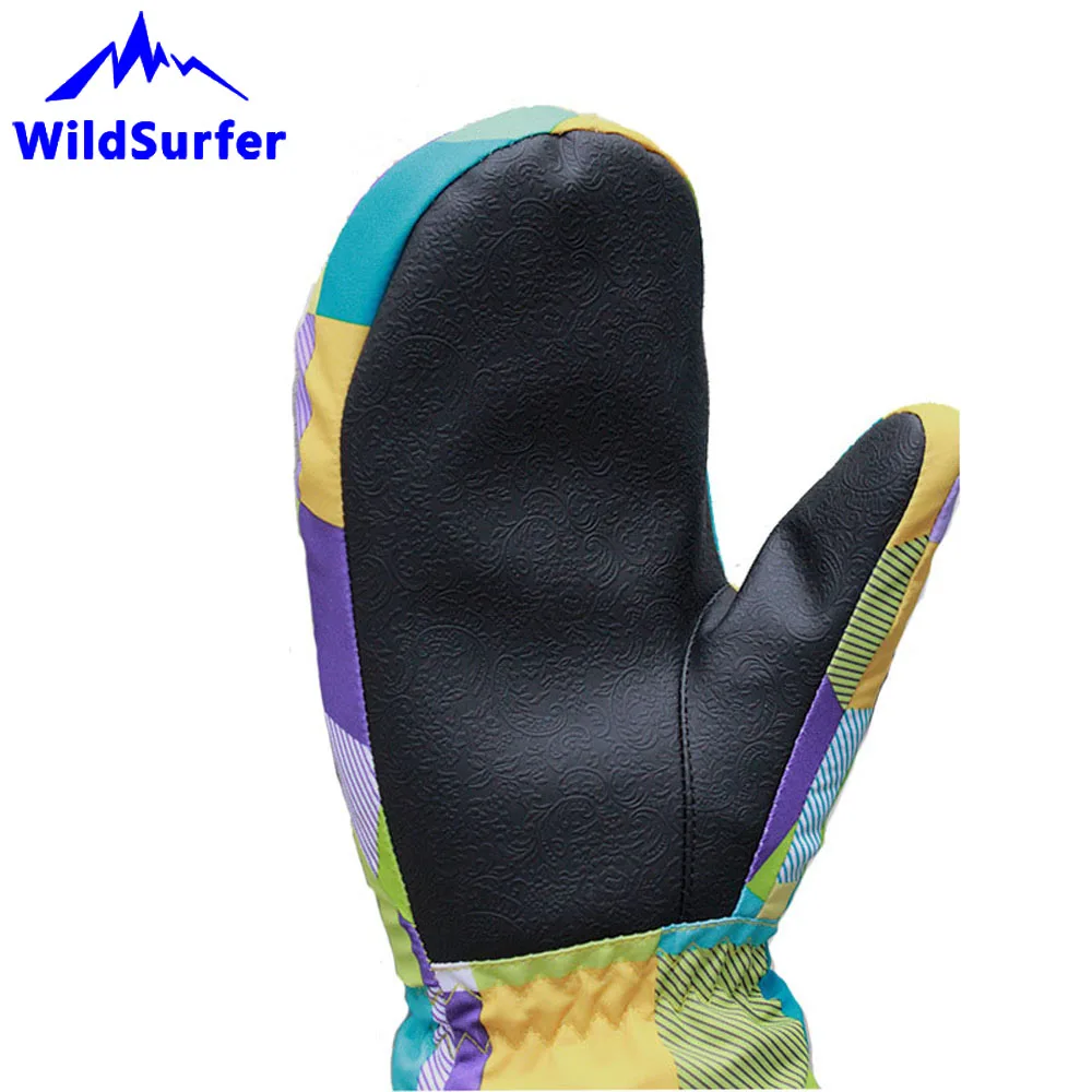 Children Ski Mittens Snowboard Gloves Winter Outdoor Snow Sport Mittens Boys Girls Waterproof Warm Skiing Gloves
