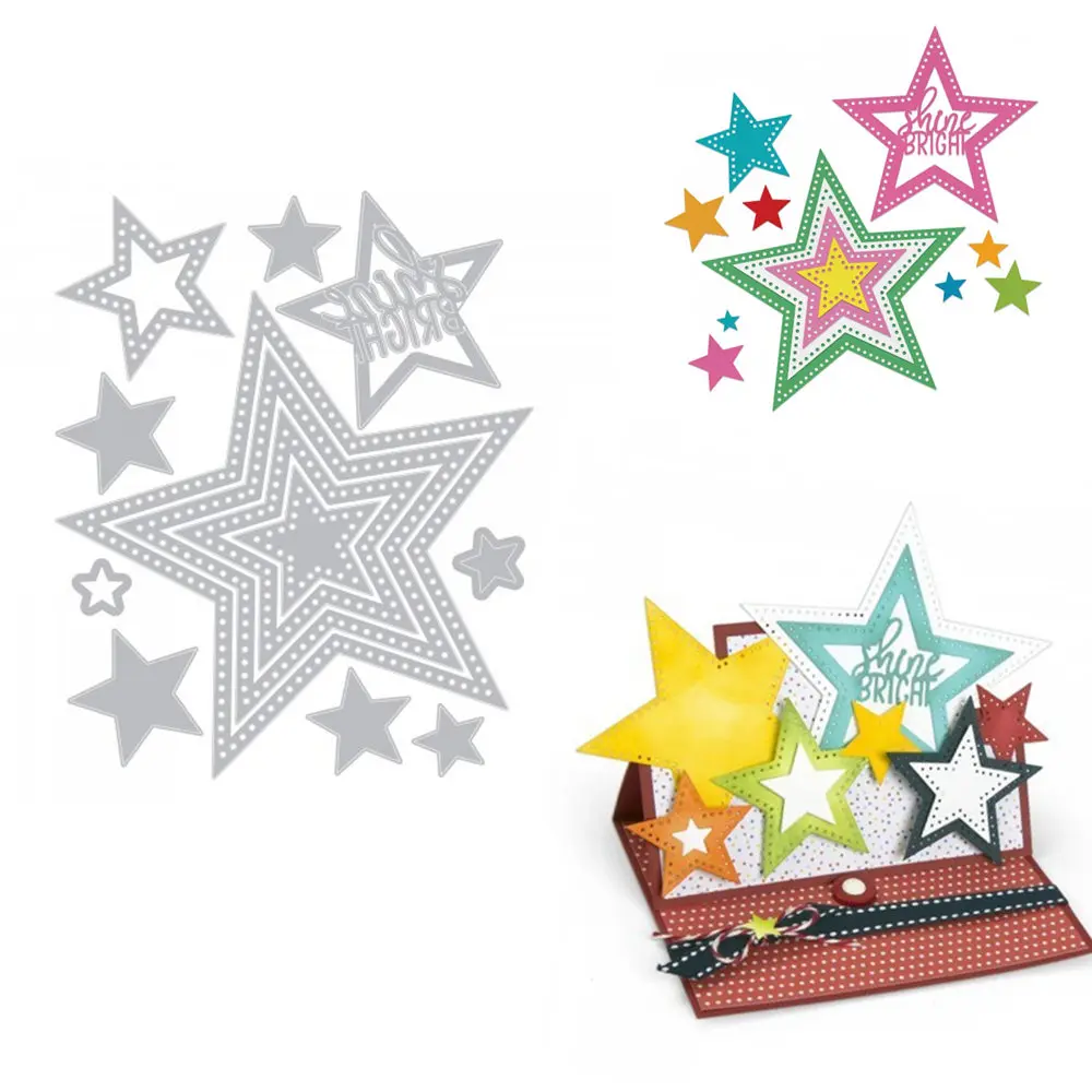 DIY Star Set Dies Metal Cutting Dies for Scrapbooking Craft Photo Album