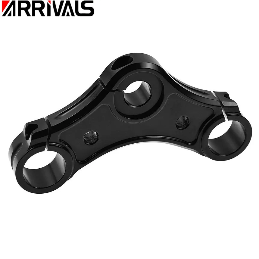 

Motorcycle Gloss Black Top Triple Clamps Billet Aluminum For Harley Sportster 48 w/ Riser Holes 2010 2011 2012 2013 2014 2015