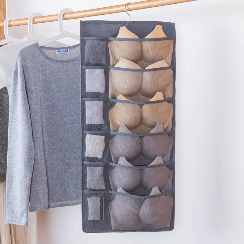 على الوجهين خزانة ملابس مُعلقة المنظم متعددة الوظائف خزانة المنظم متعدد الطبقات جدار تخزين جيب بعد الباب تخزين Organzers