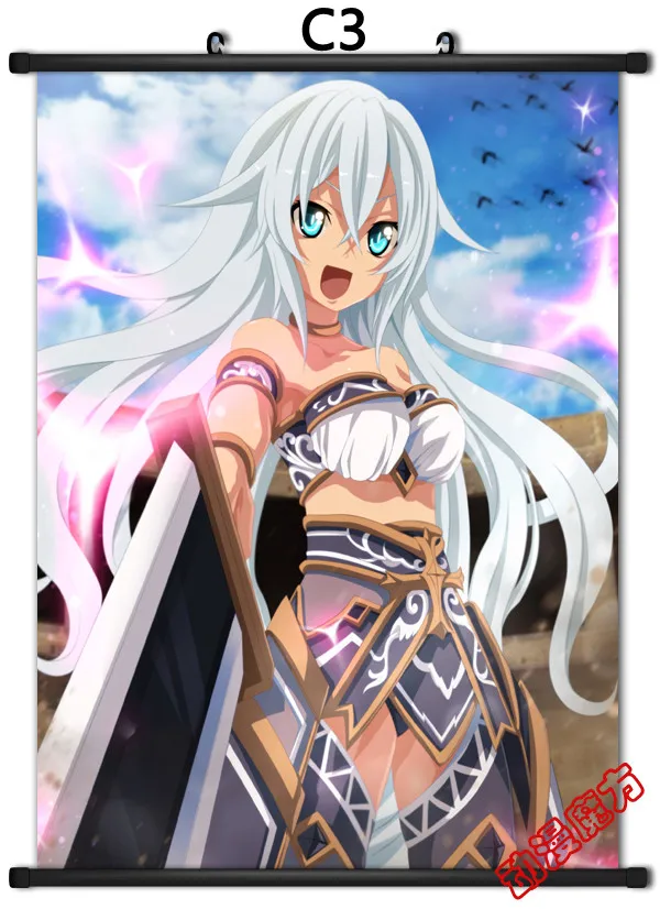 Аниме Нептун Hyperdimension Neptunia Histoire & Rom Uni Nepgear Vert Blanc Noire Gust домашний Декор настенный