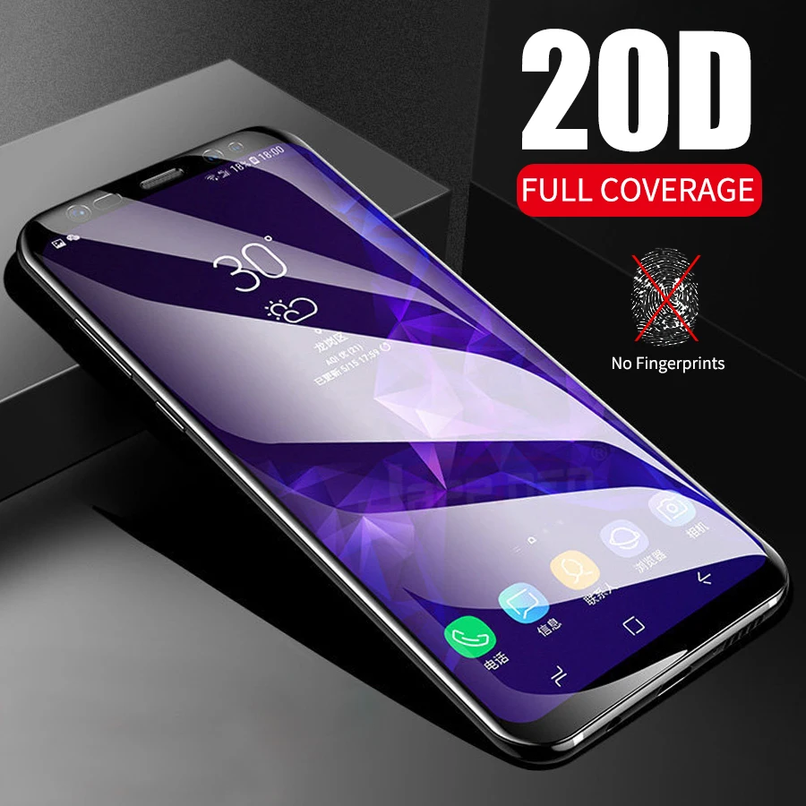 

20 Full Cover Tempered Glass For Samsung Galaxy S10E S8 S9 S10 Plus Note 9 8 S7 Edge A9 A6 Plus 2018 Screen Protector Glass Film
