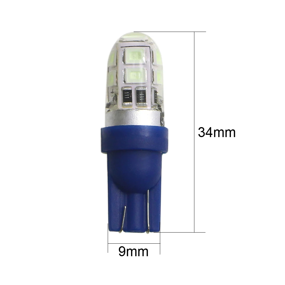KEIN 10 шт. 194 W5W T10 светодиодная силиконовая лампочка белый 2835 501 168 номерной знак Подсветка салона авто автомобиль лампа светильник 12V