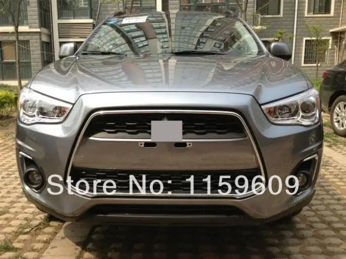 Для Mitsubishi ASX Outlander Sport 2013 2014 2015 ABS Хромированная передняя решетка рамы крышка