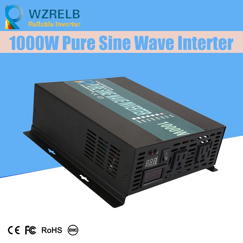 

Micro grid tie inverter 12V/24V 1000W Peak Power Inverter Voltage Convertor Transformer 48V Automatic Adaptable