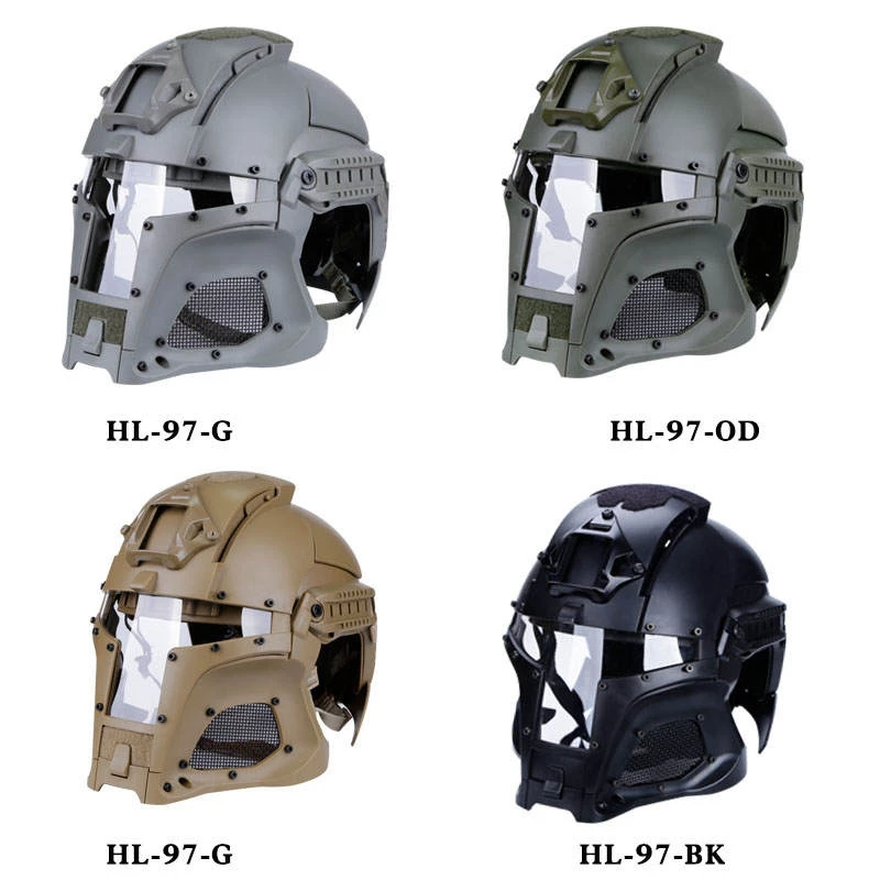 

Airsoft Helmet, Tactical Fast Helmet for Airsoft Paintball CS Outdoor Activity, Black Tan Green