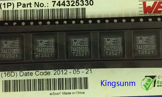 

Free shipping 10pcs 744325330[WE-HCI Flat 1050 3.3uH 12A 5.9mOhm]