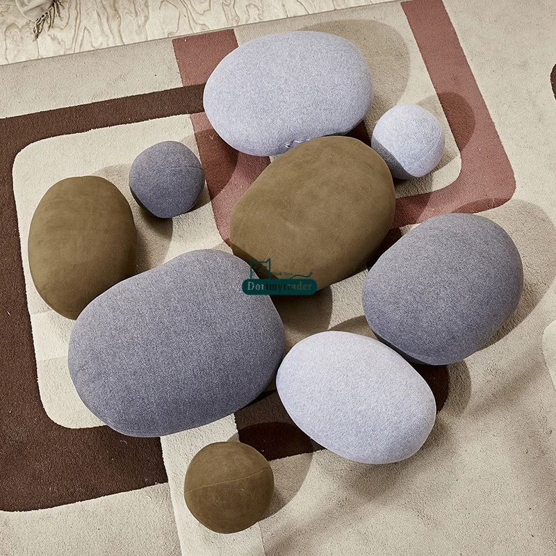 Dorimytrader Fashion Soft Sofa Emulational  Stone Plush Pillow Cushion Large 6 Pcs Nature DIY Kids Play Doll Home Decoration DY60786 (20)