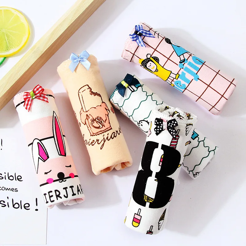 5PCS/lot Women Panties Sexy Briefs Cotton Underwear Printed Cute Briefs Breathable Underpants Women Panties Girl 5PCS/lot Women Panties Sexy Briefs Cotton Underwear Printed Cute Briefs Breathable Underpants Women Panties Girl