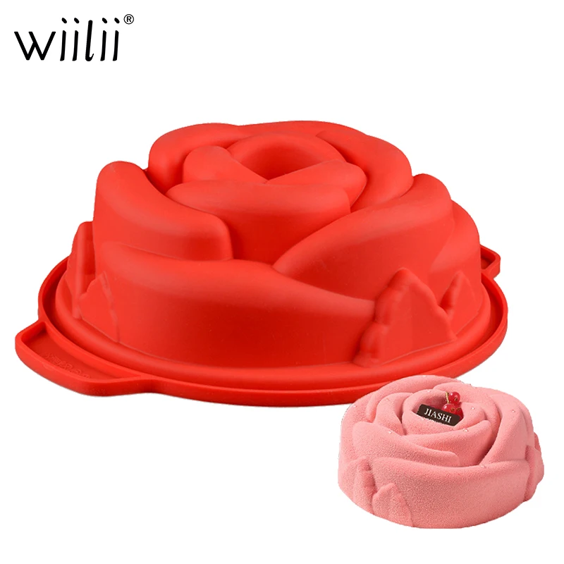 

3D Silicone Rose Flower Cake Pan For Mousse Dessert Bread Bakeware Baking Cream Pastries Brownies Mould Kitchen Accessories